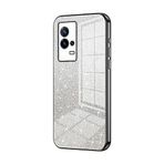 Telefon Kılıfı Paketleri VIVO IQ00 8 Kılıfı ile uyumlu, Şeffaf Parıltılı Elektro Kaplama Hibrit Koruyucu Telefon Kapağı, IQ00 8 için İnce Şeffaf Çizilmez Şok Emme TPU Tampon Kılıfı Kılıf(Noir)