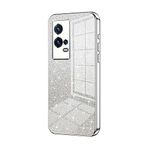 Telefon Kılıfı Paketleri VIVO IQ00 8Pro Kılıf ile uyumlu, Şeffaf Parıltılı Elektro Kaplama Hibrit Koruyucu Telefon Kapağı, IQ00 8Pro için İnce Şeffaf Çizilmez Şok Emme TPU Tampon Kılıfı Kılıf(Silvery)