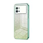 Telefon Kılıfı Paketleri VIVO IQ00 9 Kılıfı ile uyumlu, Şeffaf Parıltılı Elektro Kaplama Hibrit Koruyucu Telefon Kapağı, IQ00 9 için İnce Şeffaf Çizilmez Şok Emme TPU Tampon Kılıfı Kılıf(Green)