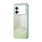 Telefon Kılıfı Paketleri VIVO IQ00 9Pro Kılıf ile uyumlu, Şeffaf Parıltılı Elektro Kaplama Hibrit Koruyucu Telefon Kapağı, IQ00 9Pro için İnce Şeffaf Çizilmez Şok Emme TPU Tampon Kılıfı Kılıf(Green)