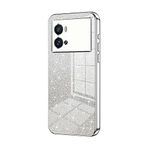 Telefon Kılıfı Paketleri VIVO IQ00 9Pro Kılıf ile uyumlu, Şeffaf Parıltılı Elektro Kaplama Hibrit Koruyucu Telefon Kapağı, IQ00 9Pro için İnce Şeffaf Çizilmez Şok Emme TPU Tampon Kılıfı Kılıf(Silvery)