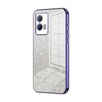 Telefon Kılıfı Paketleri VIVO IQ00 U5 Kılıfı ile uyumlu, Şeffaf Parıltılı Elektro Kaplama Hibrit Koruyucu Telefon Kapağı, IQ00 U5 için İnce Şeffaf Çizilmez Şok Emme TPU Tampon Kılıfı Kılıf(Purple)