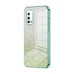Telefon Kılıfı Paketleri VIVO IQ00 Z1X Kılıfı ile uyumlu, Şeffaf Parıltılı Elektro Kaplama Hibrit Koruyucu Telefon Kapağı, IQ00 Z1X için İnce Şeffaf Çizilmez Şok Emme TPU Tampon Kılıfı Kılıf(Green)