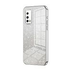 Telefon Kılıfı Paketleri VIVO IQ00 Z1X Kılıfı ile uyumlu, Şeffaf Parıltılı Elektro Kaplama Hibrit Koruyucu Telefon Kapağı, IQ00 Z1X için İnce Şeffaf Çizilmez Şok Emme TPU Tampon Kılıfı Kılıf(Silvery)
