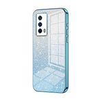 Telefon Kılıfı Paketleri VIVO IQ00 Z5 Kılıfı ile uyumlu, Şeffaf Parıltılı Elektro Kaplama Hibrit Koruyucu Telefon Kapağı, IQ00 Z5 için İnce Şeffaf Çizilmez Şok Emme TPU Tampon Kılıfı Kılıf(Blu)
