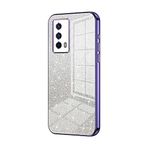 Telefon Kılıfı Paketleri VIVO IQ00 Z5 Kılıfı ile uyumlu, Şeffaf Parıltılı Elektro Kaplama Hibrit Koruyucu Telefon Kapağı, IQ00 Z5 için İnce Şeffaf Çizilmez Şok Emme TPU Tampon Kılıfı Kılıf(Purple)