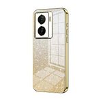 Telefon Kılıfı Paketleri VIVO IQ00 Z7X Kılıfı ile uyumlu, Şeffaf Parıltılı Elektro Kaplama Hibrit Koruyucu Telefon Kapağı, IQ00 Z7X için İnce Şeffaf Çizilmez Şok Emme TPU Tampon Kılıfı Kılıf(Gold)