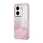 Telefon Kılıfı Paketleri VIVO IQ00 Z7X Kılıfı ile uyumlu, Şeffaf Parıltılı Elektro Kaplama Hibrit Koruyucu Telefon Kapağı, IQ00 Z7X için İnce Şeffaf Çizilmez Şok Emme TPU Tampon Kılıfı Kılıf(Pink)