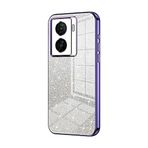 Telefon Kılıfı Paketleri VIVO IQ00 Z7X Kılıfı ile uyumlu, Şeffaf Parıltılı Elektro Kaplama Hibrit Koruyucu Telefon Kapağı, IQ00 Z7X için İnce Şeffaf Çizilmez Şok Emme TPU Tampon Kılıfı Kılıf(Purple)
