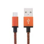 Telefon Kılıfları 2m Dokuma Stil Mikro USB - USB 2.0 Veri/Şarj Kablosu, Galaxy S6 / S5 / S IV/Note 5 / Note 5 Edge, HTC, Sony Telefon Kılıfları (Renk: Turuncu)