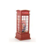 Telefon Kulübeli Kış Masalı Işıklı Müzikli Kar Küresi