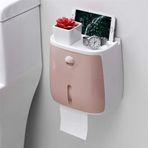 Telefon Rafı ve Çekmeceli Duvara Monte Doku Kutusu Dispenseri nizer Banyo veya Mutfak için Pembe Tuvalet Kağıdı Tutacağı Şık ve Fonksiyonel Depolama Çözümü