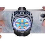 Telefon Soğutucu, WOOSTAR Telefon Soğutma Fanı, Oyun için Her Türlü Akıllı Telefonlara Uygun, Tiktok Canlı Yayın için LED Sıcaklık Göstergeli Cep Telefonu Radyatörü, Dış Mekan Vlog, Mobil Oyun