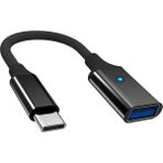 Telefon Type-C Girişi Için USB Kulaklık Dönüştürücü Type C To USB - Siyah