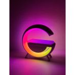 Telekspertiz Kablosuz Telefon Şarj Bluetooth Hoparlör Istasyonu Ses Rgb Atmosfer Gece Işık BT-2301 - Beyaz