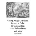 TELEMANN - Duo en Sib Mayor "Der Getreue Musikmeister" para Flauta de Pico Alto o Bajo y Viola(Michel)