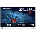 Telenova 32” İnç 82 Ekran LED TV | 1080p Full HD | Dahili Uydu Alıcılı | 12V Güç Girişli | Taşınabilir | Ev, Ofis, Karavan İçin Televizyon