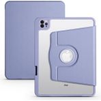 Teleplus Apple iPad Pro 11 2021 3. Nesil Kılıf Termik Dönerli Standlı Arkası Buzlu Kapak - Mor