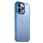 Teleplus Apple iPhone 14 Pro Renkli Bumper Hybrid Krom Silikon Mavi Kılıf