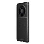 Teleplus Huawei Mate 40 Pro Kahverengi Karbon Dokulu Negro Silikon Kılıf + Tam Kapatan Ekran Koruyucu + Kamera Koruyucu