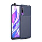 Teleplus Huawei P Smart Pro Negro Karbon Dokulu Silikon Lacivert Nano Ekran Koruyucu Cep Telefonu Kılıfı