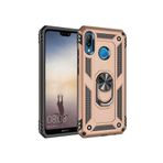 Teleplus Huawei P20 Lite Vega Yüzüklü Tank Kapak Lacivert Nano Ekran Koruyucu Cep Telefonu Kılıfı