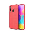 Teleplus Huawei P40 Lite E Deri Dokulu Siyah Silikon Kılıf