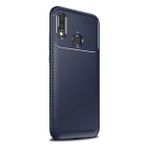 Teleplus Huawei Y6 2019 Negro Karbon Ve Silikonlu Kılıf Lacivert ve Nano Ekran Koruyucu