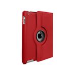 Teleplus iPad 2 3 4 Kılıf Kapaklı Standlı 360 Dönerli Standlı Kapak Dn2 Kırmızı