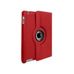 Teleplus iPad Mini 2 3 Kılıf Kapaklı Standlı 360 Dönerli Standlı Kapak Dn1 Kırmızı