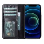 Teleplus iPhone 11 Hakiki Deri 2-1 Kartlıklı Cüzdan Siyah Kılıf