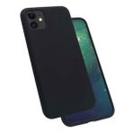Teleplus iPhone 12 Silinebilir Kir Tutmaz Silikon Siyah + Nano Ekran Koruyucu Kılıf