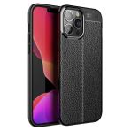 Teleplus iPhone 13 Pro Max Deri Dokulu Silikon Kırmızı Kılıf