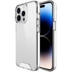 Teleplus iPhone 14 Pro Max Transparent Acrylic TPU Gard Sert Kapak Şeffaf Nano Ekran Koruyucu Kılıf