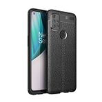 Teleplus Oneplus Nord N10 5g Deri Dokulu Nano Ekran Koruyucu Lacivert Silikon Cep Telefonu Kılıf