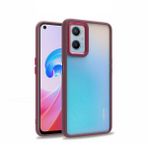 Teleplus Oppo A36 Renkli Bumper Hybrid Flora Silikon Mor Kılıf