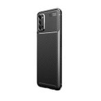 Teleplus Oppo A52 Ultra Soft Negro Karbon Silikon Lacivert Kılıf + Tam Kapatan Ekran Koruyucu