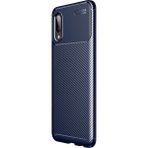 Teleplus Samsung Galaxy A02 Negro Karbon Lacivert Nano Ekran Koruyucu Silikon Cep Telefonu Kılıf