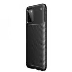 Teleplus Samsung Galaxy A03S Negro Karbon Dokulu Silikon Lacivert Cep Telefonu Kılıfı