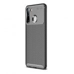 Teleplus Samsung Galaxy A11 Negro Karbon Lacivert Nano Ekran Koruyucu Silikon Cep Telefonu Kılıf