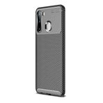 Teleplus Samsung Galaxy A21 Negro Karbon Nano Ekran Koruyucu Siyah Silikon Kılıf