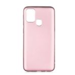 Teleplus Samsung Galaxy A21S Lüks Mat Bordo Silikon Cep Telefonu Kılıf