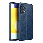 Teleplus Samsung Galaxy A53 Kamera Korumalı Deri Dokulu Silikon Siyah Kılıf