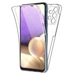 Teleplus Samsung Galaxy A72 Ön Arka 360 Silikon Şeffaf Cep Telefonu Kılıfı