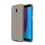 Teleplus Samsung Galaxy J6 Plus Deri Dokulu Siyah Silikon Kılıf