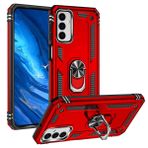 Teleplus Samsung Galaxy M23 Vega Yüzüklü Standlı Kapak Gümüş Kılıf