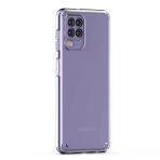 Teleplus Samsung Galaxy M32 4G Kamera Korumalı Coss Sert Silikon Şeffaf Kılıf + Nano Ekran Koruyucu