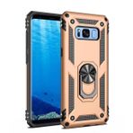 Teleplus Samsung Galaxy S8 Kılıf Vega Yüzüklü Çift Katmanlı Tank Silikon Kırmızı Kılıf