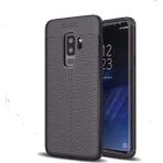 Teleplus Samsung Galaxy S9 Plus Deri Dokulu Silikon Siyah Kılıf