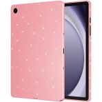 Teleplus Samsung Galaxy Tab S7 Kılıf Simli Koton Glossy Kapak - Pudra